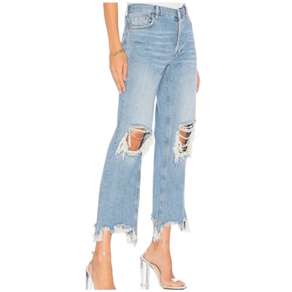 FREE PEOPLE We the Free Maggie Mid Rise Straight Leg Jeans, Size 25 - Picture 2 of 11